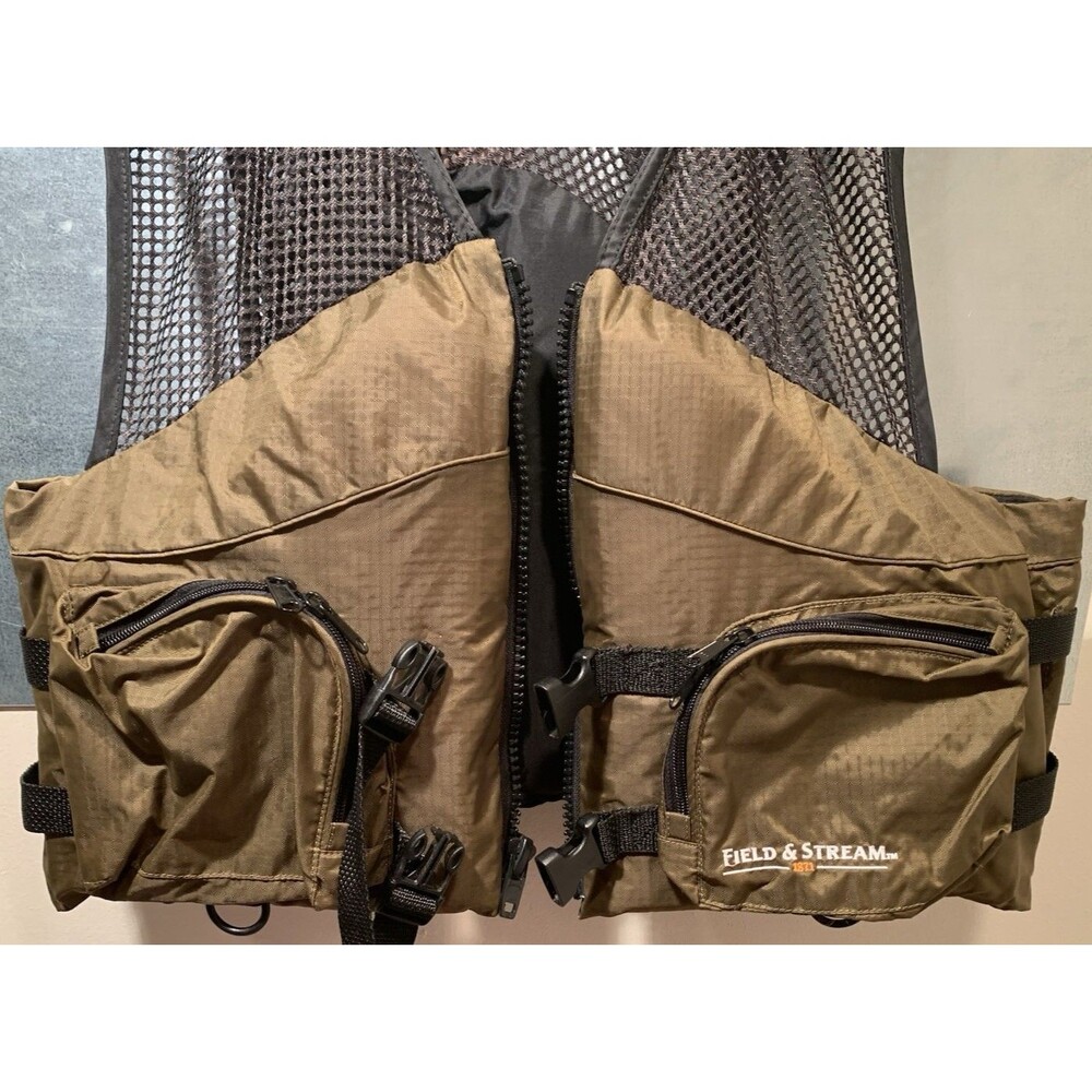 Fishing Kayaking Vest Jacket Flotation Aid Type III PFD 90Lb+ XL Field & Stream